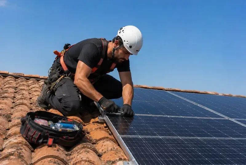 Maintenance et monitoring de panneaux solaires à Saint-Senoux